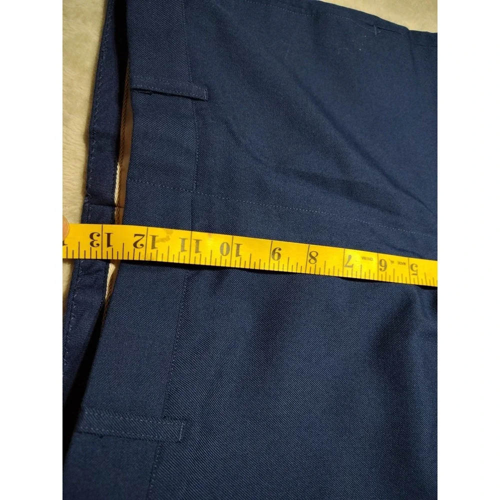DSCP Trousers Men 33/32 Navy Blue Dress Formal Uniform Flat Polyester Wool